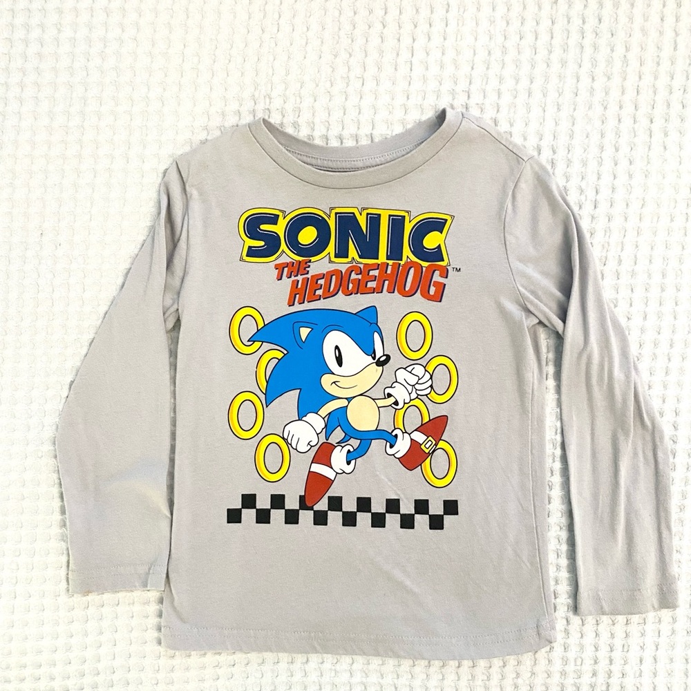 Sonic the Hedgehog Gray Kids Long Sleeve Shirt 5